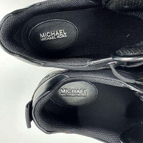 Michael Kors Wilma Trainer Tech Canvas Black Women’s 9M‎ Casual Holiday Gift Box - Picture 9 of 10